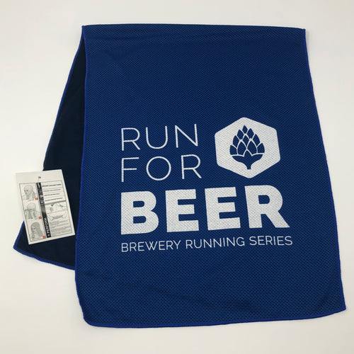 Run For Beer - Sweat Towel - Blue